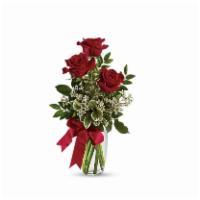 Thoughts Of You Bouquet With Red Roses · It's the thought that counts, but it counts a bit more when it is expressed with three gorge...