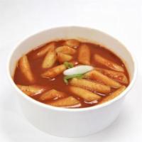 Sinjeon Spicy Rice Cake · Rice cake with Korean style spicy sauce.