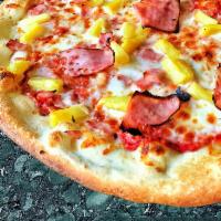 Hawaiian Pizza · Pineapple, and ham.