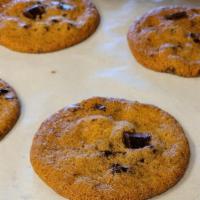 12 Chocolate Chunk Gold Rush Cookie  · Made with the finest semi sweet chocolate chunks and tons of love.