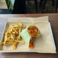 Chicken Buffalo Wrap · Breaded or grilled chicken with lettuce, tomato, ranch, homemade Buffalo sauce and cheddar c...