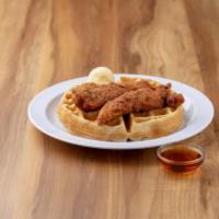 4 Chicken and 2 Waffles · 4 hand breaded-to-order tenders paired with 2 made-to-order waffles.