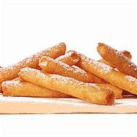 Funnel Cake Fries · Fresh, funnel cake fries deep fried to order finished with a sprinkling of powdered sugar.