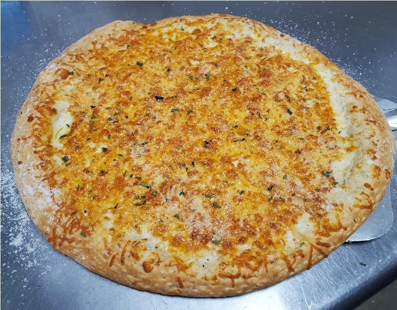 Cheese The Day!! · Alfredo, double cheese, cheddar, Asiago, Parmesan.
