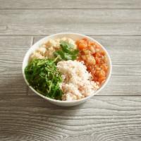 Medium Poke Bowl · 1 Portion of Base and 3 choice of protein (6 oz. ). Only 2 sides of sauce on side permitted ...