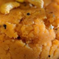 Lentil Halwa · Delicious lentil (moong dal) pudding made with pureed split yellow moong lentil slow cooked ...