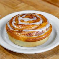 Cinnamon Roll · Sweet rolled pastry that has been seasoned with cinnamon and glazed with icing.
