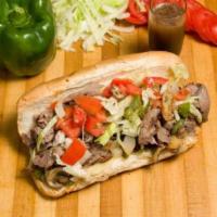 Big-D Steak & Cheese · Thinly sliced Steak, Provolone Cheese; Mushrooms, Onions, Green Peppers, Lettuce, Tomatoes a...
