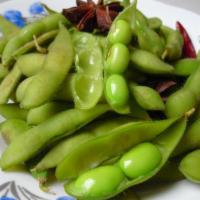 Edamame · Steamed soy pod with garlic pepper seasoning