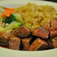 Hibachi Style · Grilled broccoli, onion, mushroom, carrot, zucchini in hibachi sauce. Choice of fried or whi...