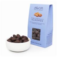 Dark Chocolate Covered Almonds · Delicious roasted almonds covered in rich, smooth dark chocolate. 4.5 oz. per box.