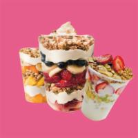 Plain Yogurt · All Natural  Plain flavor Yogurt  with mix fresh fruit of your choice and with any toping yo...