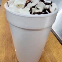 Hot Chocolate · 16 oz Hot chocolate, whip cream and or marshmallows with Carmel, chocolate or strawberry dri...
