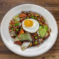 Egg Ram Don (Vegan Option Available) · Sweet and savory black-bean sauce stir fried with your choice of noodles, any 3 veggies, and...
