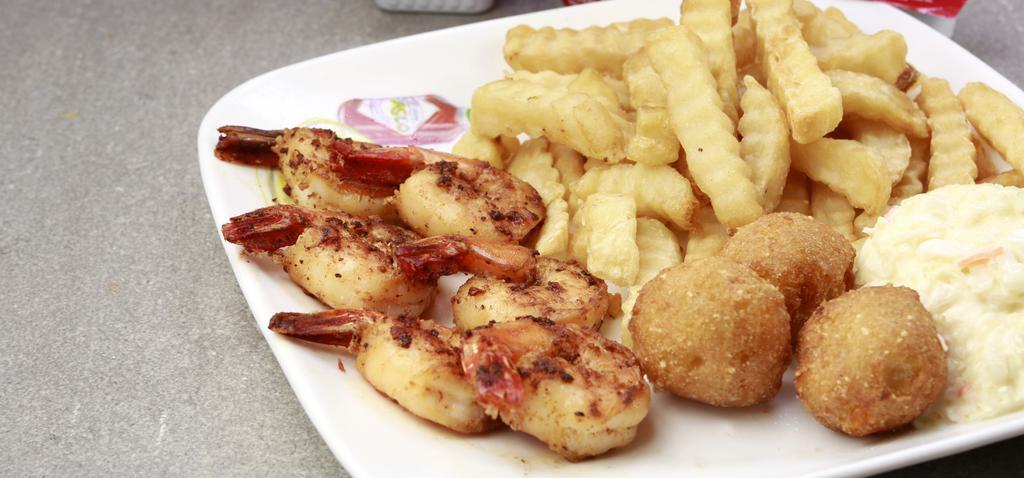 6pc Shrimp Combo · 6 pieces shrimp with fries and drink. 