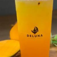 Mango and Passion Fruit Green Iced Tea · Dairy free.