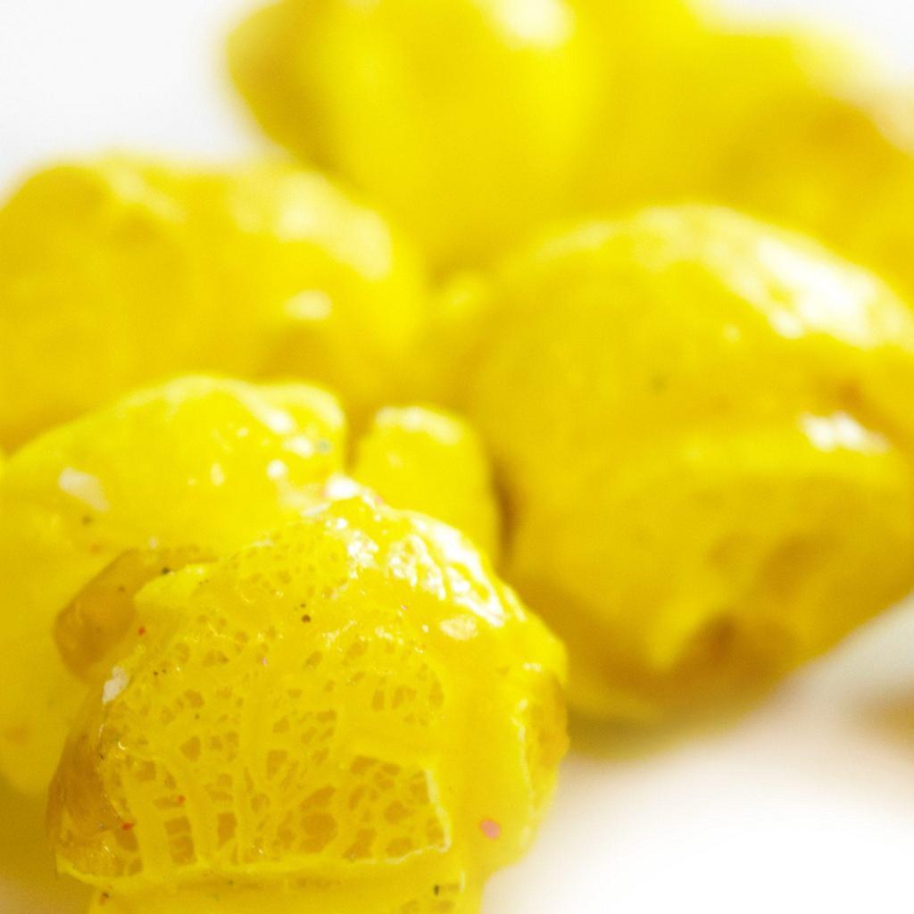 Lemon Popcorn · Lemon flavored popcorn.