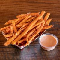 Sweet Potato Fries · Served with 2 sides of fry sauce.