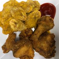 Fried Chicken with Fries or Fried Plantains · 