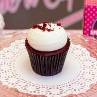 Red Velvet Cupcake · Vanilla cupcake topped with chocolate buttercream.