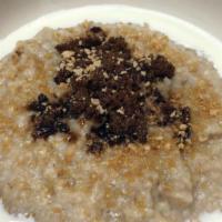 Irish Steel-Cut Oats · Served with a moat of heavy cream, choice of Jam