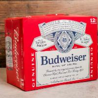 12 Pack of 12 oz. Canned Budweiser Beer · Must be 21 to purchase. 5.0% abv.