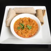 Misir Wat · Red lentils, onions, garlic and ginger. Served with choice of bread.