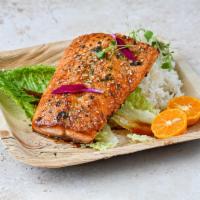 Pan Seared Fish in Season · Pan seared fish in season, served over rice.  Limited supply.