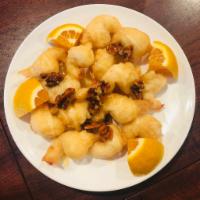 3. Honey Walnut Shrimp · Fresh tempura shrimp, fried with honey sauce and glazed walnuts. Great combination of sweet ...