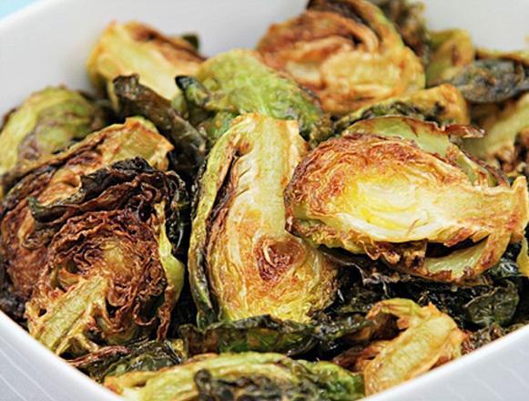 Brussel Sprouts · Fried brussels sprouts with balsamic glaze.