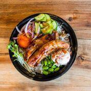 Chicken Teriyaki Bowl · Pan-seared chicken tenders served with rice or salad and toppings. Served with choice of mis...