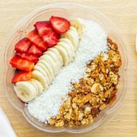 16 oz. Pure Amazon Acai Bowl · NO substitution Acai guarana puree, banana, blueberries and almond milk. Topped with sliced ...