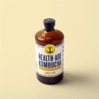 Health-ade Kombucha Ginger-Lemon · 16 oz bottle of a bubbly probiotic tea. Pucker up for the fan favorite: Ginger-Lemon! Chock-...
