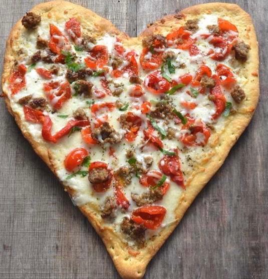 209. Personal Heart Shaped Cheese Pizza · 