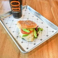 Grilled Chicken Burgerim · 1/4 lb. fresh Chicken Breast Grilled In-House, Chipotle Aioli, Mixed Greens, Roma Tomato, Av...