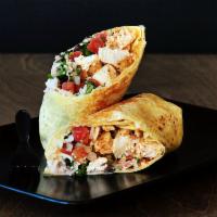 Premium Chicken · All White meat chicken with pico de gallo, cheese, lemon rice and black beans.