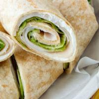 The Honey Mustard Wrap · Grilled chicken over a bead of romaine lettuce, tomatoes, croutons and honey mustard sauce a...