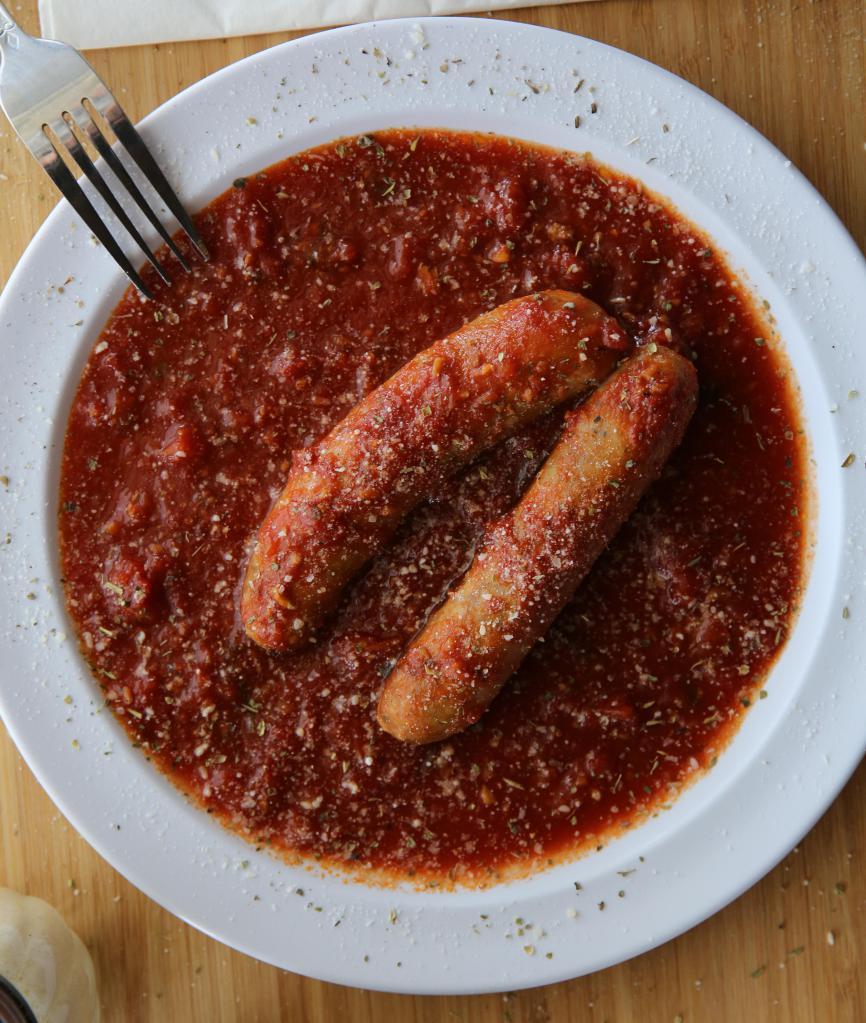 Sausage with Marinara · Italian Sausage link with our homemade marinara sauce