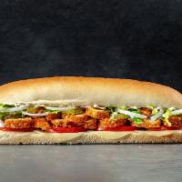 Crispy Chicken Sandwich · Chicken tenders, mayo, provolone, lettuce, tomato, onion and pickle. Available with Buffalo ...