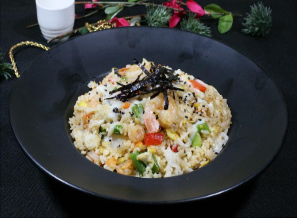 Shrimp Fried Rice with Cheese(새우치즈볶음밥) · Served with sides