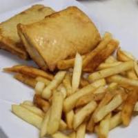 2 Pizza Puff and Large Fries Special · 
