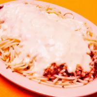Spaghettis de la Casa · Spaguetti con la original crema de queso
