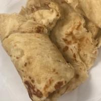 Plain Roti · Thin layer wrap with meat if needed 