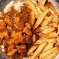 Chicken Curry with French Fries · 