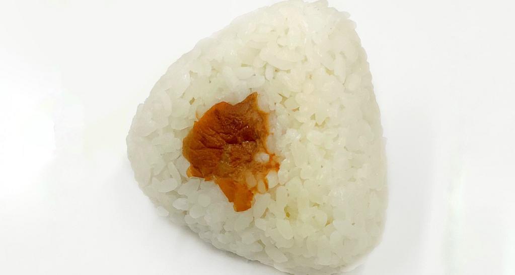 Umeboshi Plum Rice Ball · White Koshihikari Rice, Plum, salt