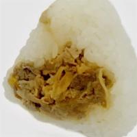 Beef Sukiyaki Rice Ball · White Koshihikari Rice, Beef, Onion, Soy Sauce, Sugar, Salt