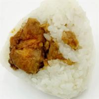 Chicken Karaage Rice Ball · White Koshihikari Rice, Chicken, Soy Sauce, Flour, Salt, Pepper, Mirin