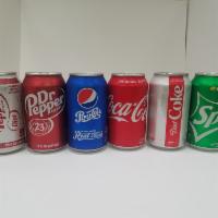 Soda Can (12oz) · Choice, 12oz (Dr Pepper, Diet Dr Pepper, Coke, Diet Coke, Pepsi Coke, Sprite)