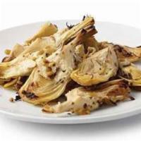 Fire Grilled  Marinated Artichokes · Fire Grilled then lightly seasoned with oil, vinegar, garlic & oregano.