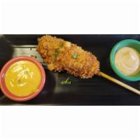 Queso Banderilla · Mexican Cheese Dipped in Batter then Coated in Panko Breadcrumbs and Fried.
Served with Home...